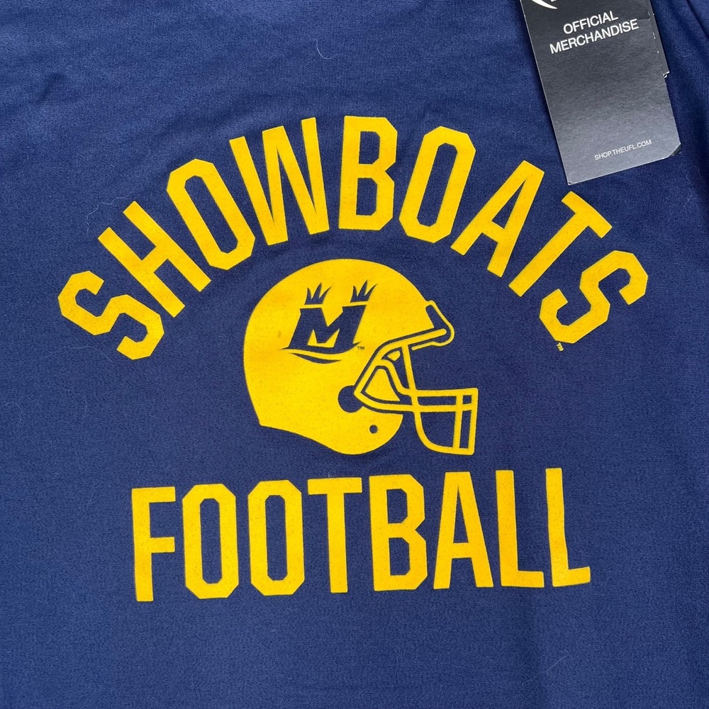 Under Armour Memphis Showboats UFL Navy Blue Tech‎ Long Sleeve Shirt Mens Large - Picture 4 of 11